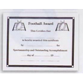 Stock Football Award Natural Parchment Certificate
